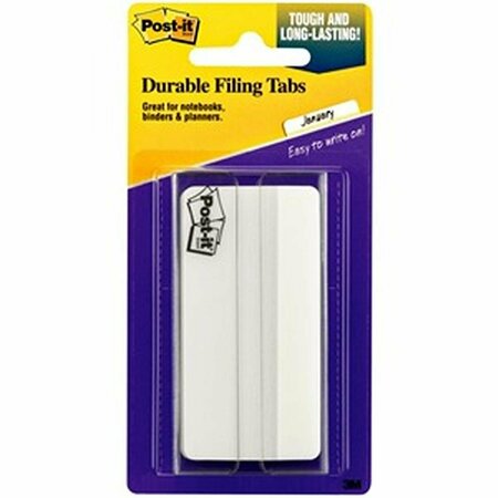POST-IT 3 in. Solid Color White File Tab MMM686F50WH3IN